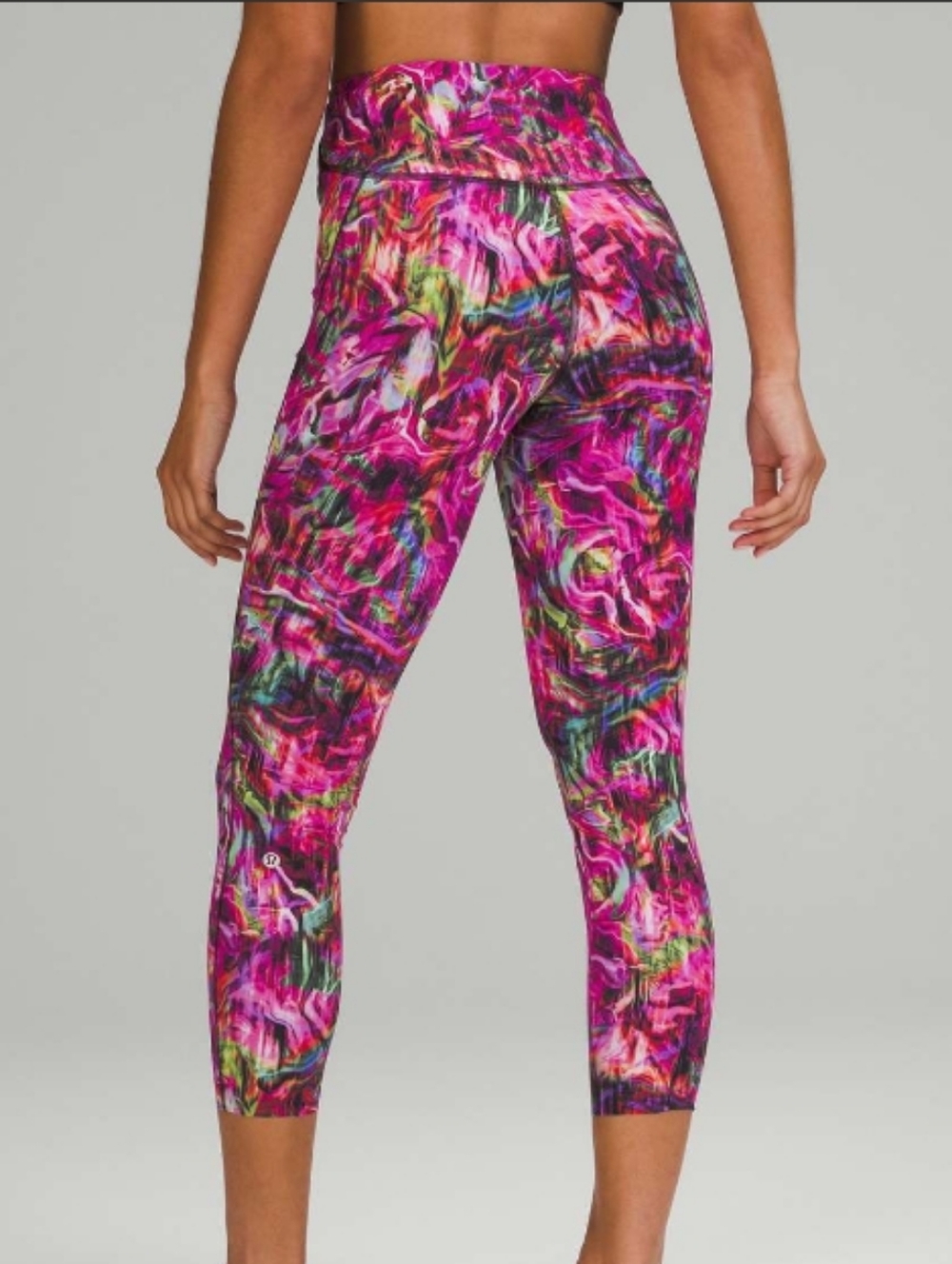 Lululemon Base Pace High Rise Running Tights Hyper Flow Pink Multi